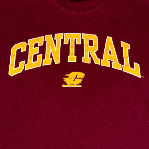 Vintage Steve & Barry’s Central Michigan Chippewas Long Sleeve Mens Large Maroon - Picture 4 of 7